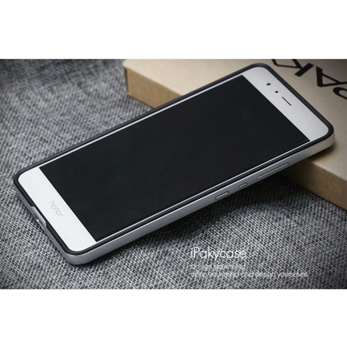 Funda Tipo Neo Hybrid (Pc+Tpu) Negra / Plata para Huawei Honor V8