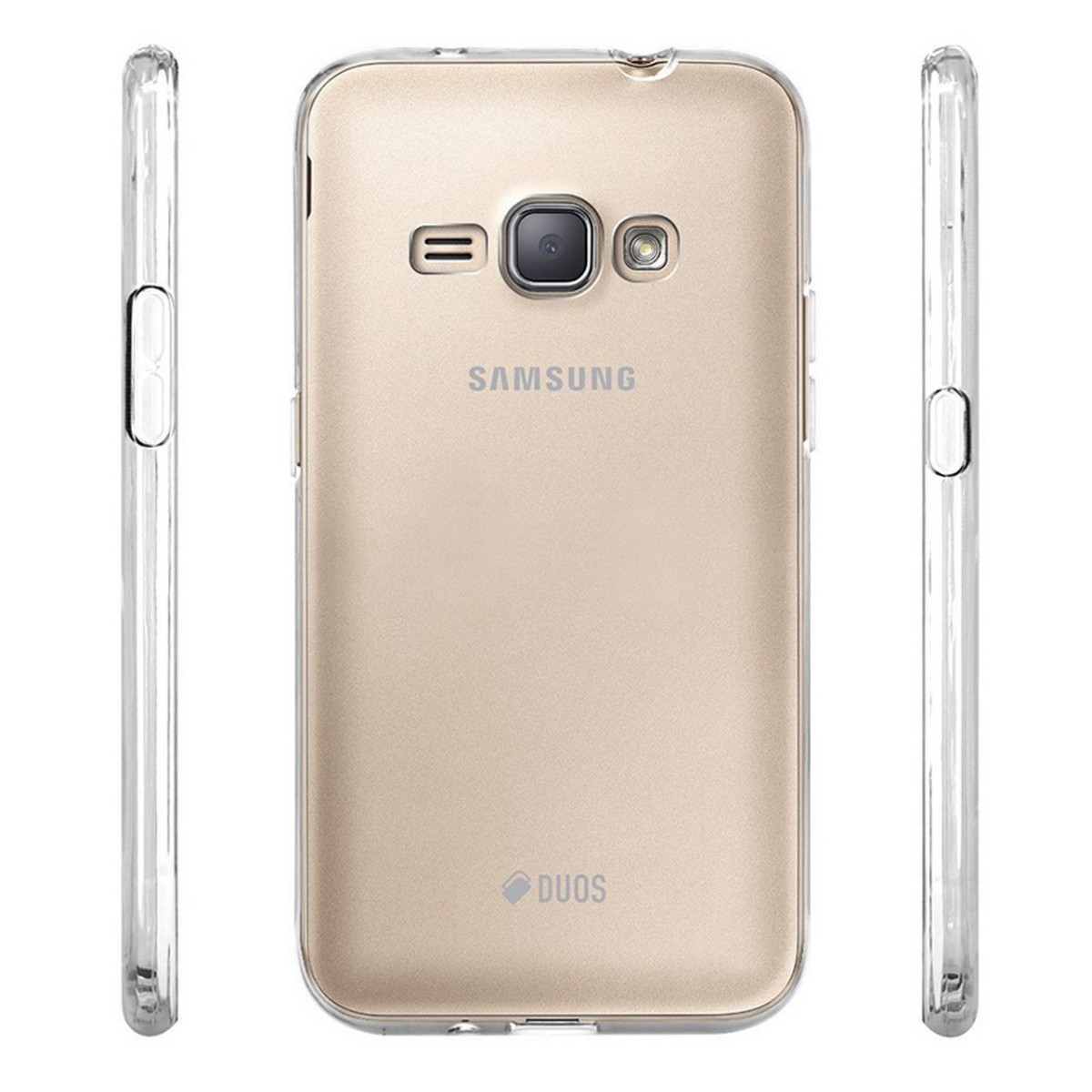 Funda Gel Tpu Fina Ultra-Thin 0,3mm Transparente para Samsung Galaxy J1 (2016)