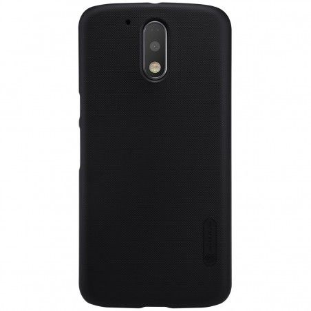 Carcasa Funda Nillkin Modelo Frosted + Protector para Motorola Moto G4 / G4 Plus Color Negra