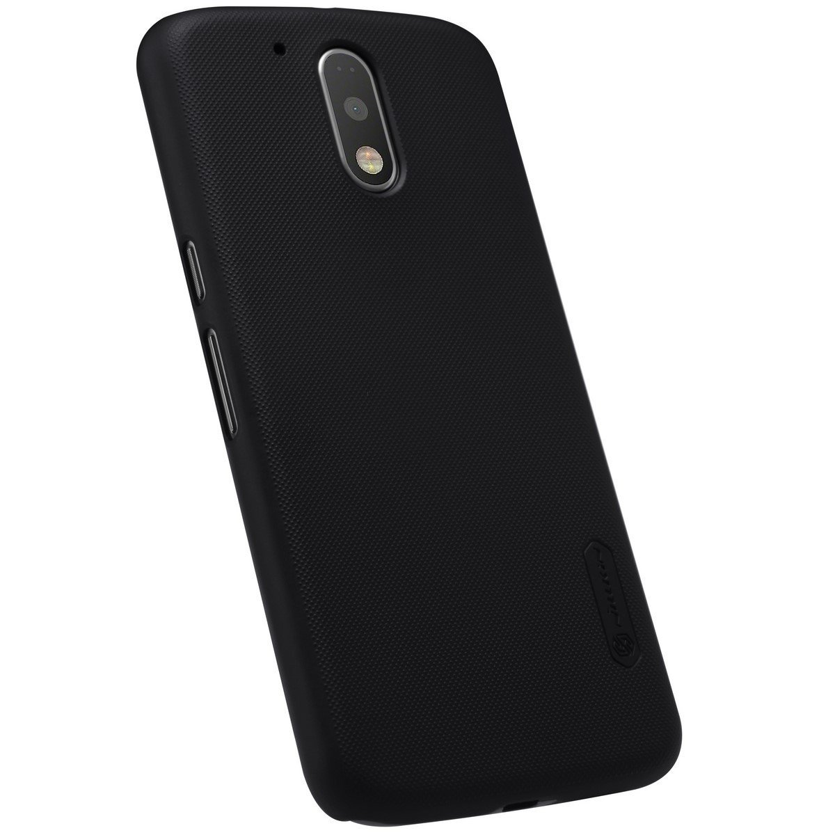Carcasa Funda Nillkin Modelo Frosted + Protector para Motorola Moto G4 / G4 Plus Color Negra