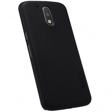 Carcasa Funda Nillkin Modelo Frosted + Protector para Motorola Moto G4 / G4 Plus Color Negra