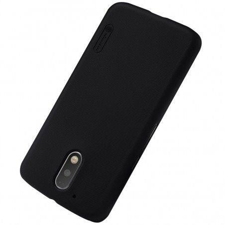 Carcasa Funda Nillkin Modelo Frosted + Protector para Motorola Moto G4 / G4 Plus Color Negra