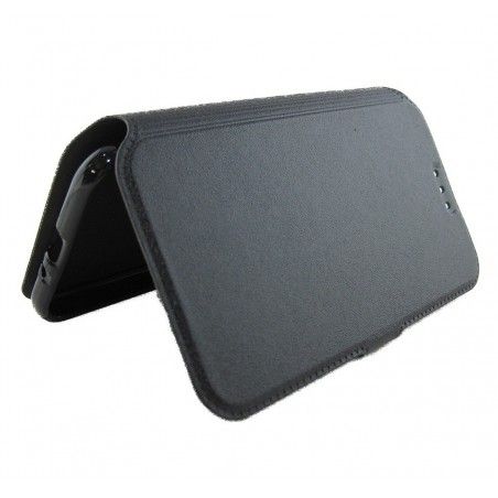 Funda Soporte Piel Negra para Samsung Galaxy J1 (2016)  Flip Libro
