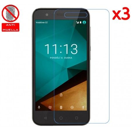 3x Protector Pantalla Mate Antihuellas (Anti-Glare) para Vodafone Smart Prime 7