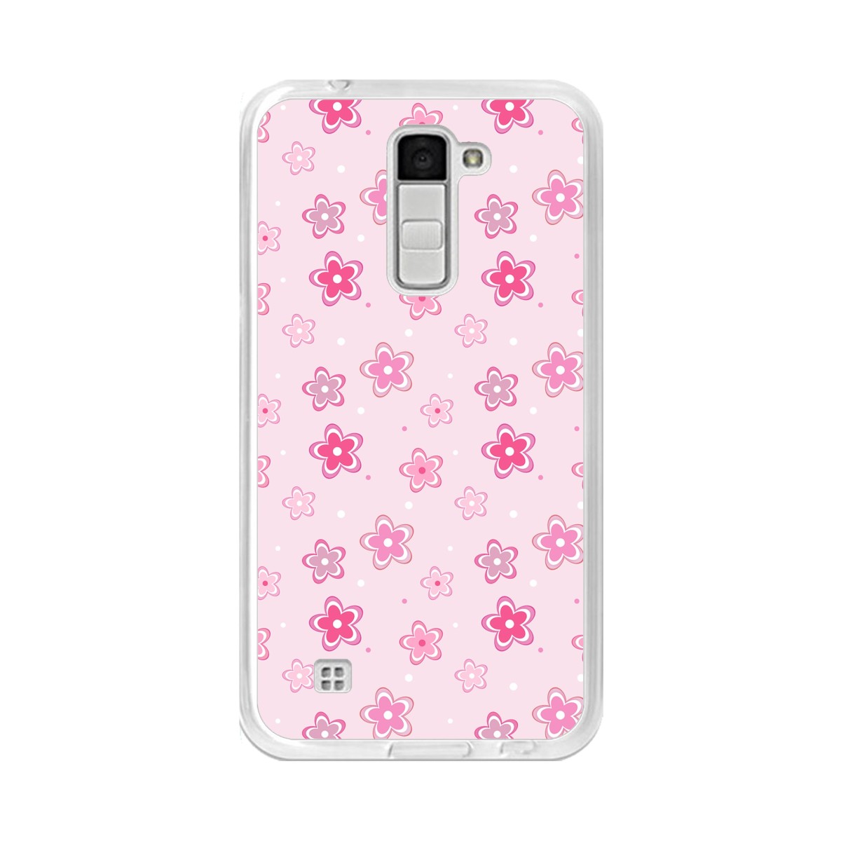 Funda Gel Tpu para Lg K10 Diseño Flores Dibujos