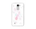 Funda Gel Tpu para Lg K10 Diseño Flores-Minimal Dibujos