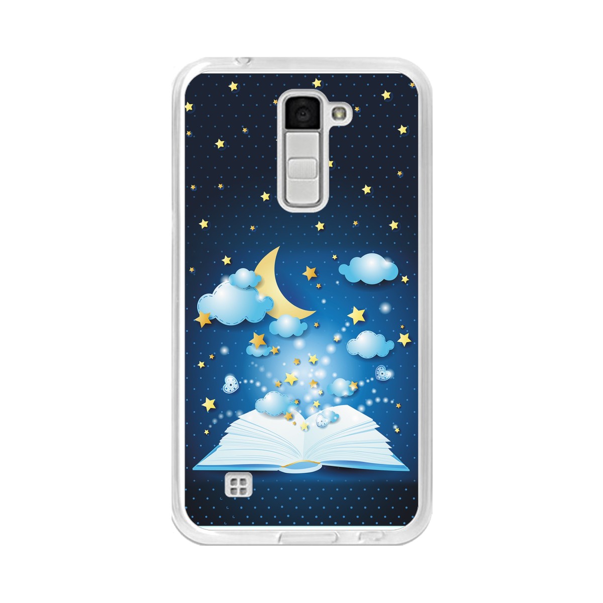 Funda Gel Tpu para Lg K10 Diseño Libro-Cuentos Dibujos
