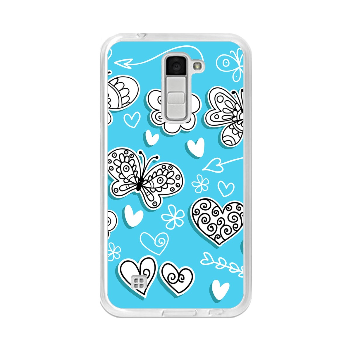 Funda Gel Tpu para Lg K10 Diseño Mariposas Dibujos