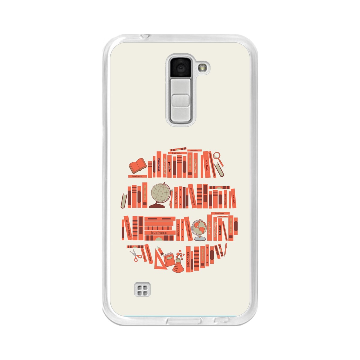 Funda Gel Tpu para Lg K10 Diseño Mundo-Libro Dibujos