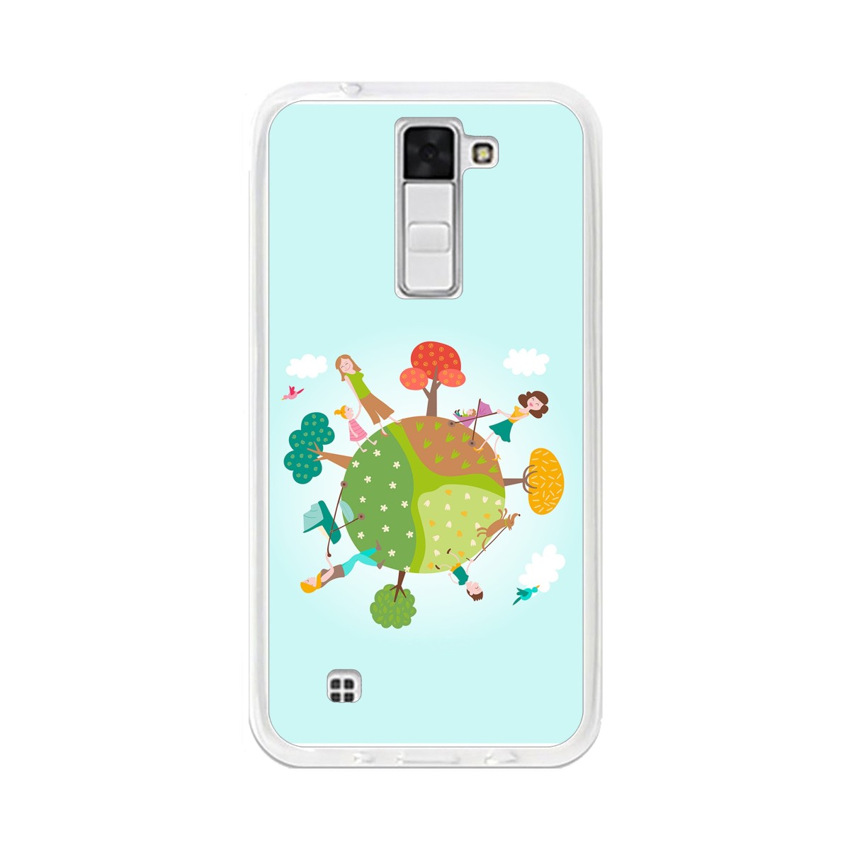 Funda Gel Tpu para Lg K8 Diseño Familia Dibujos