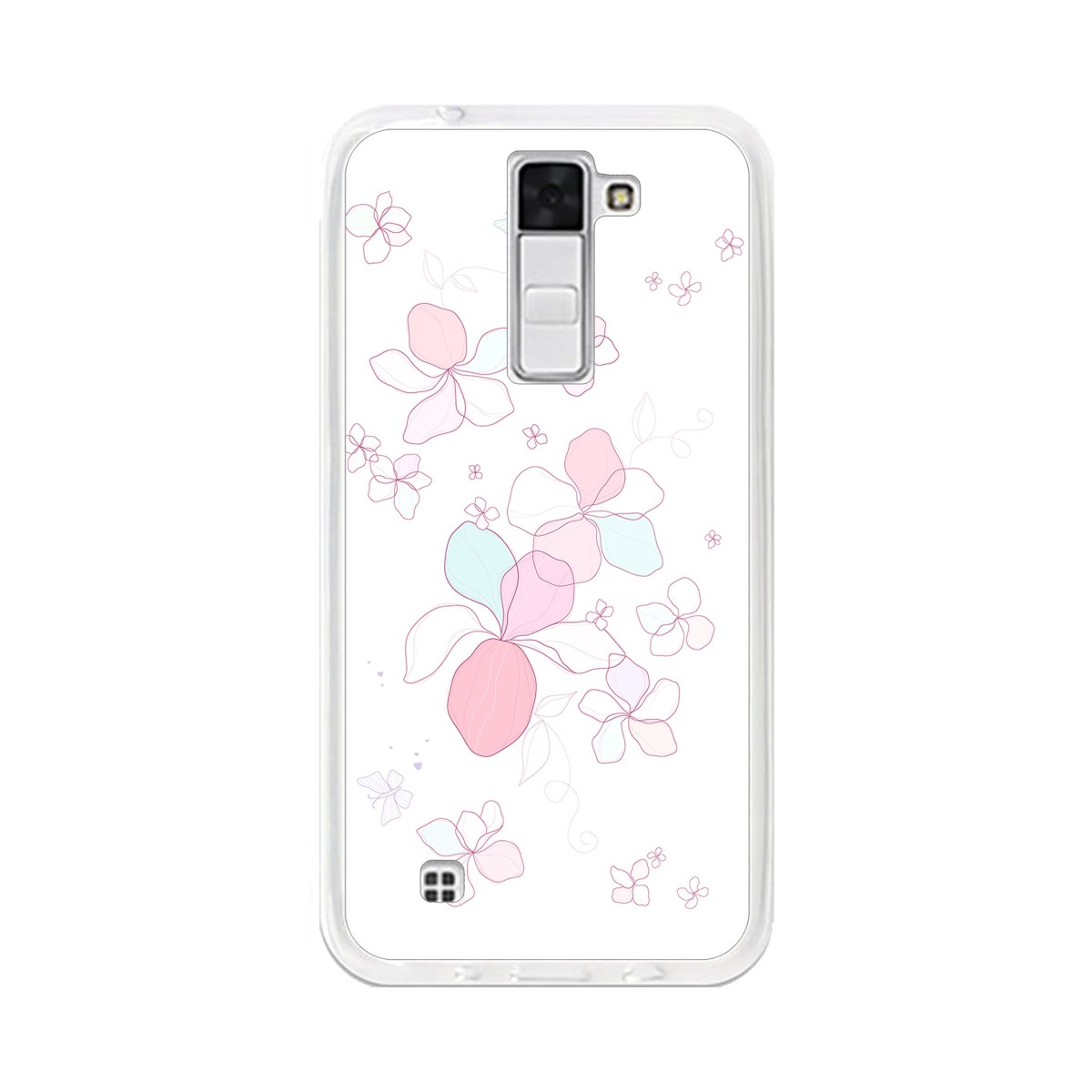Funda Gel Tpu para Lg K8 Diseño Flores-Minimal Dibujos