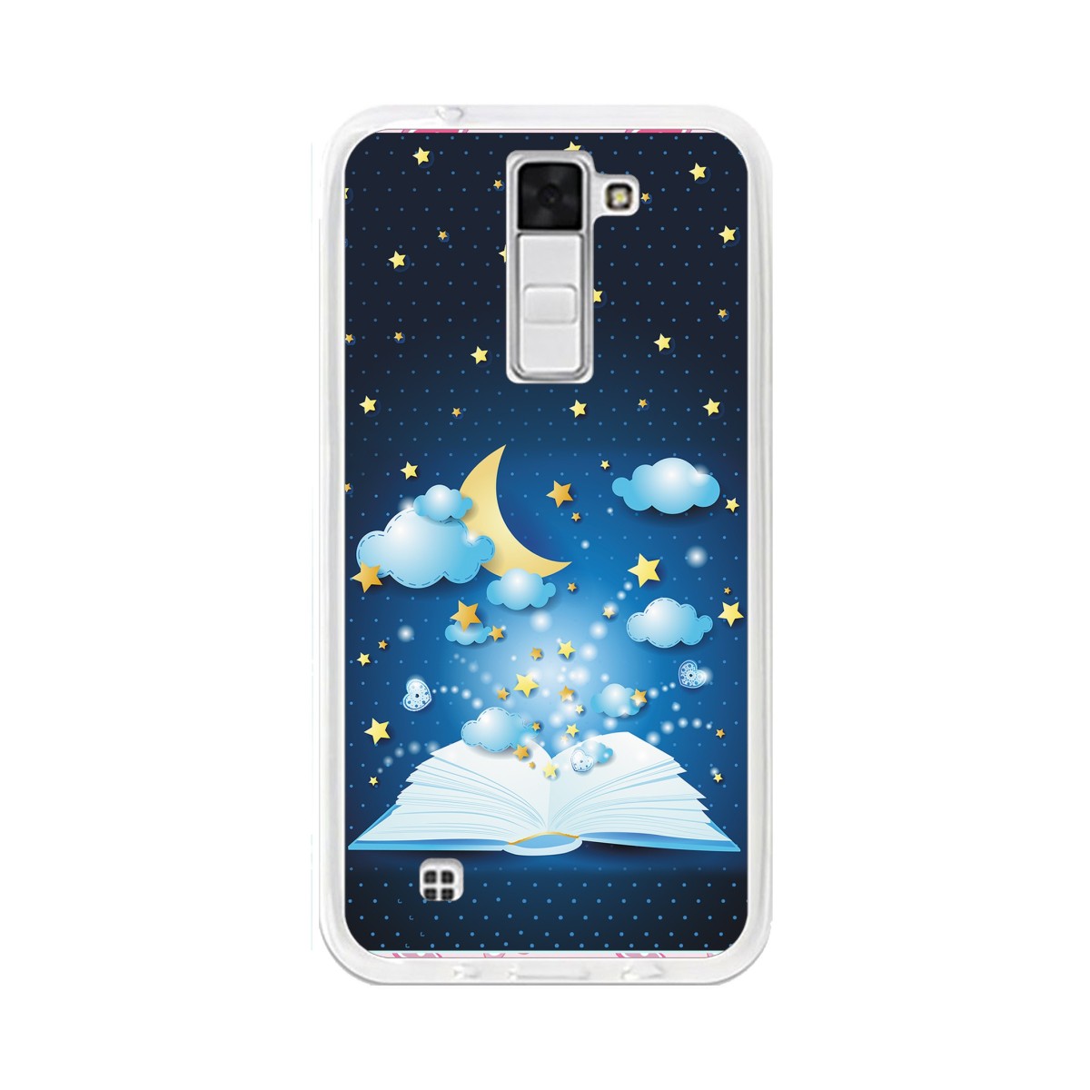 Funda Gel Tpu para Lg K8 Diseño Libro-Cuentos Dibujos