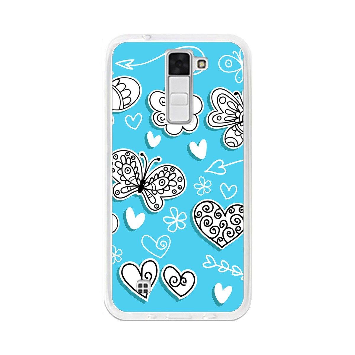 Funda Gel Tpu para Lg K8 Diseño Mariposas Dibujos
