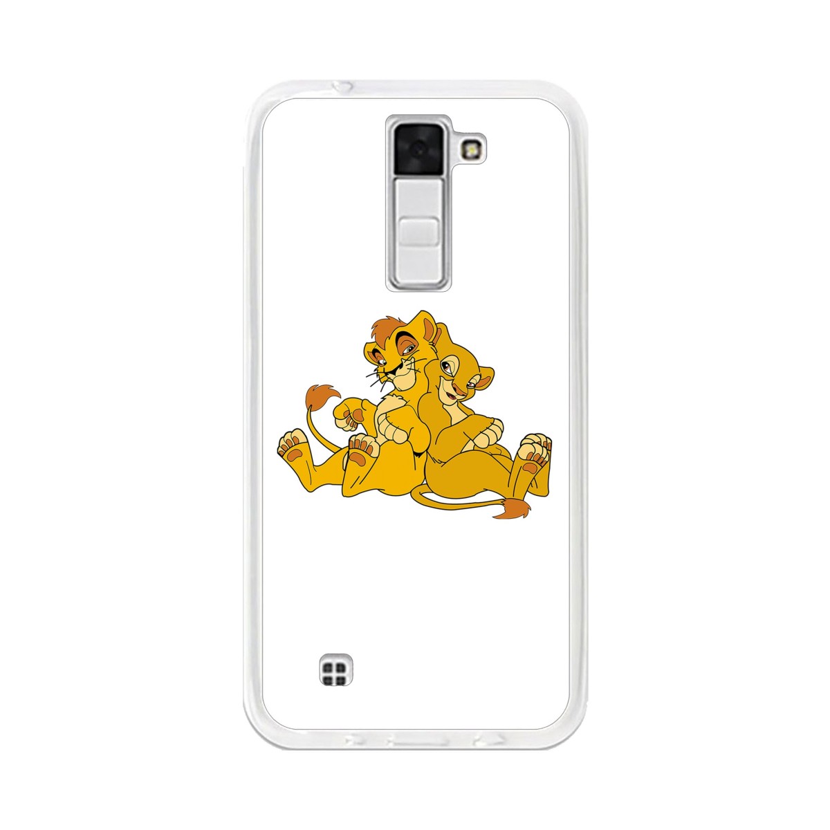 Funda Gel Tpu para Lg K8 Diseño Leones Dibujos