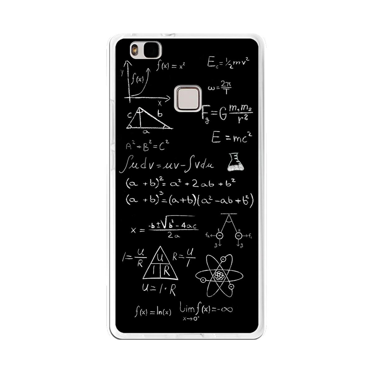 Funda Gel Tpu para Huawei P9 Lite Diseño Formulas Dibujos