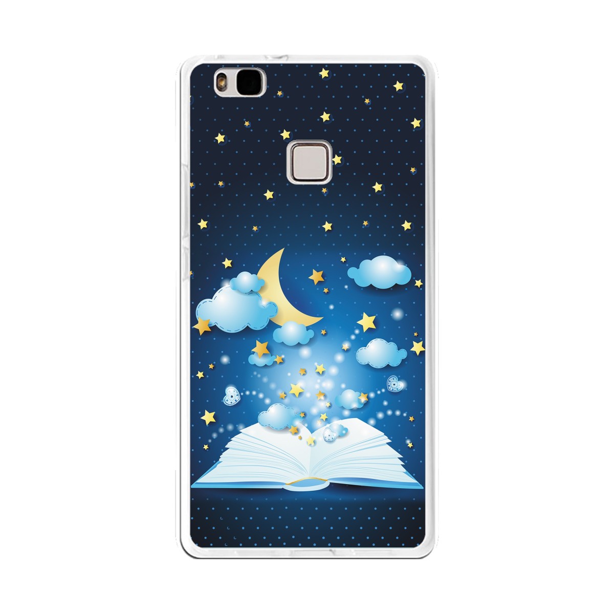 Funda Gel Tpu para Huawei P9 Lite Diseño Libro-Cuentos Dibujos