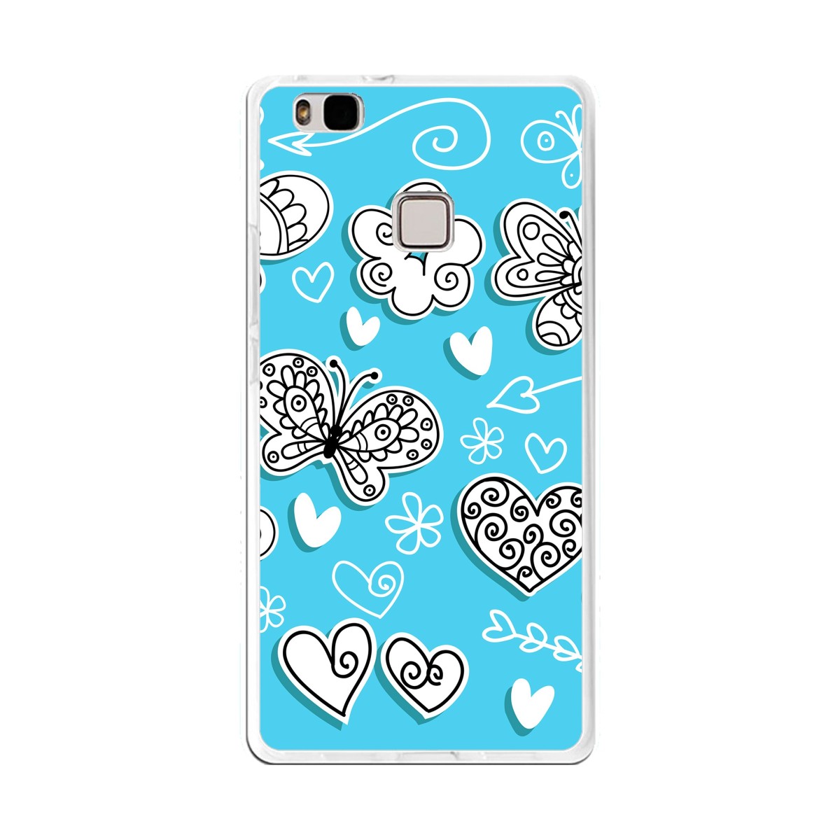 Funda Gel Tpu para Huawei P9 Lite Diseño Mariposas Dibujos