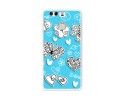 Funda Gel Tpu para Huawei P9  Diseño Mariposas Dibujos