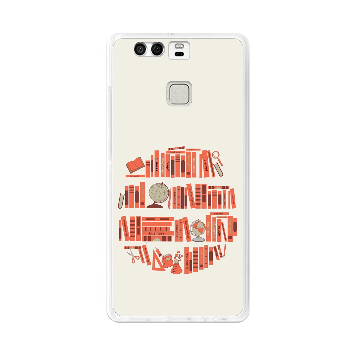 Funda Gel Tpu para Huawei P9  Diseño Mundo-Libro Dibujos