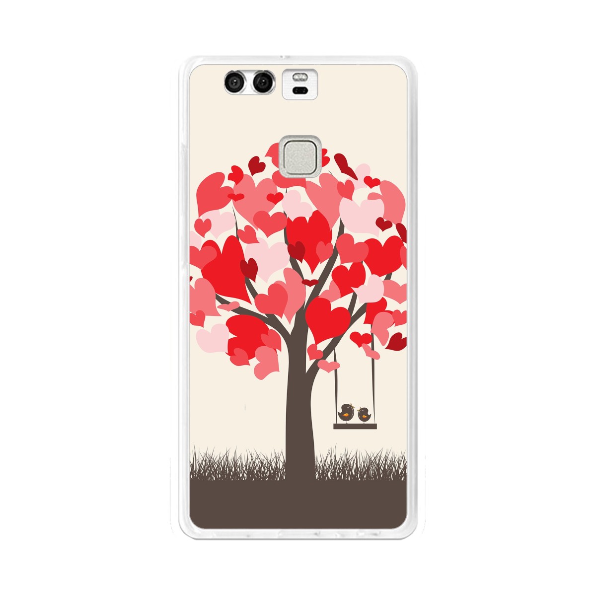 Funda Gel Tpu para Huawei P9  Diseño Pajaritos Dibujos