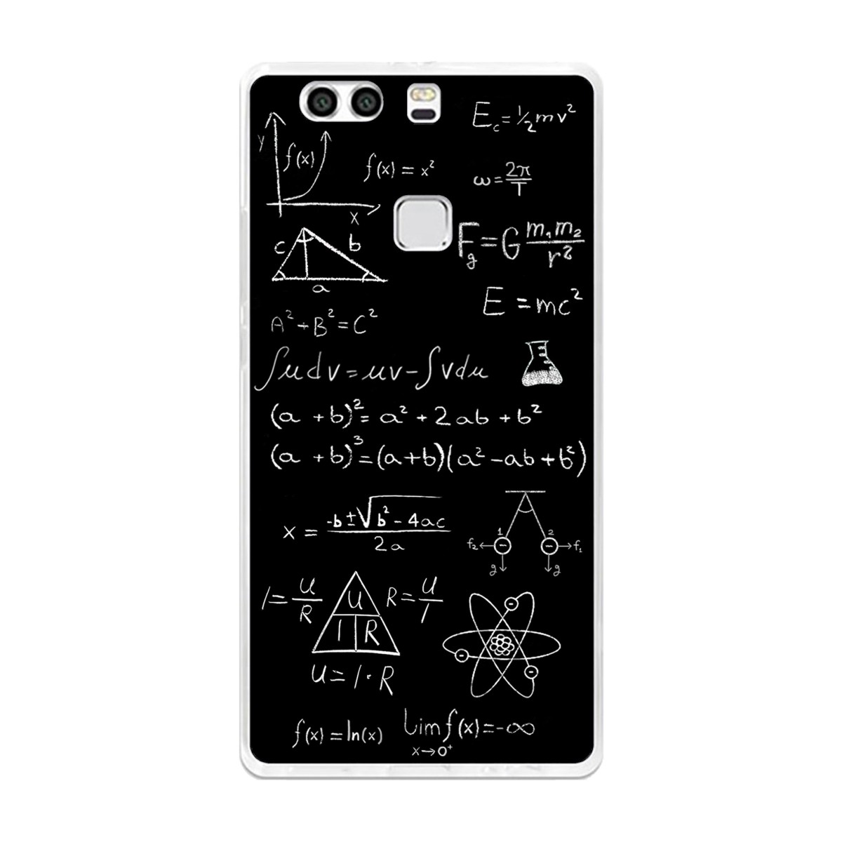Funda Gel Tpu para Huawei P9 Plus Diseño Formulas Dibujos