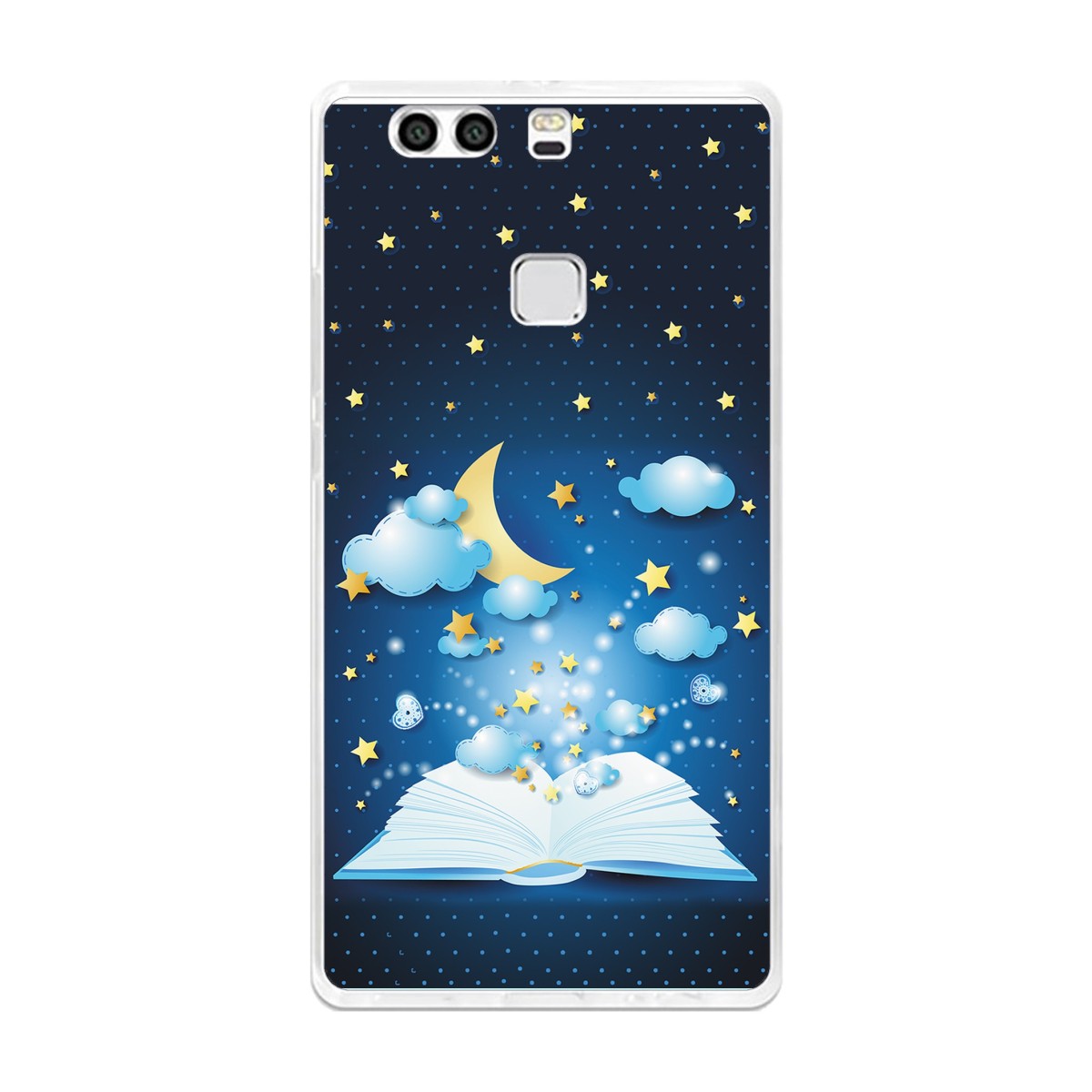 Funda Gel Tpu para Huawei P9 Plus Diseño Libro-Cuentos Dibujos