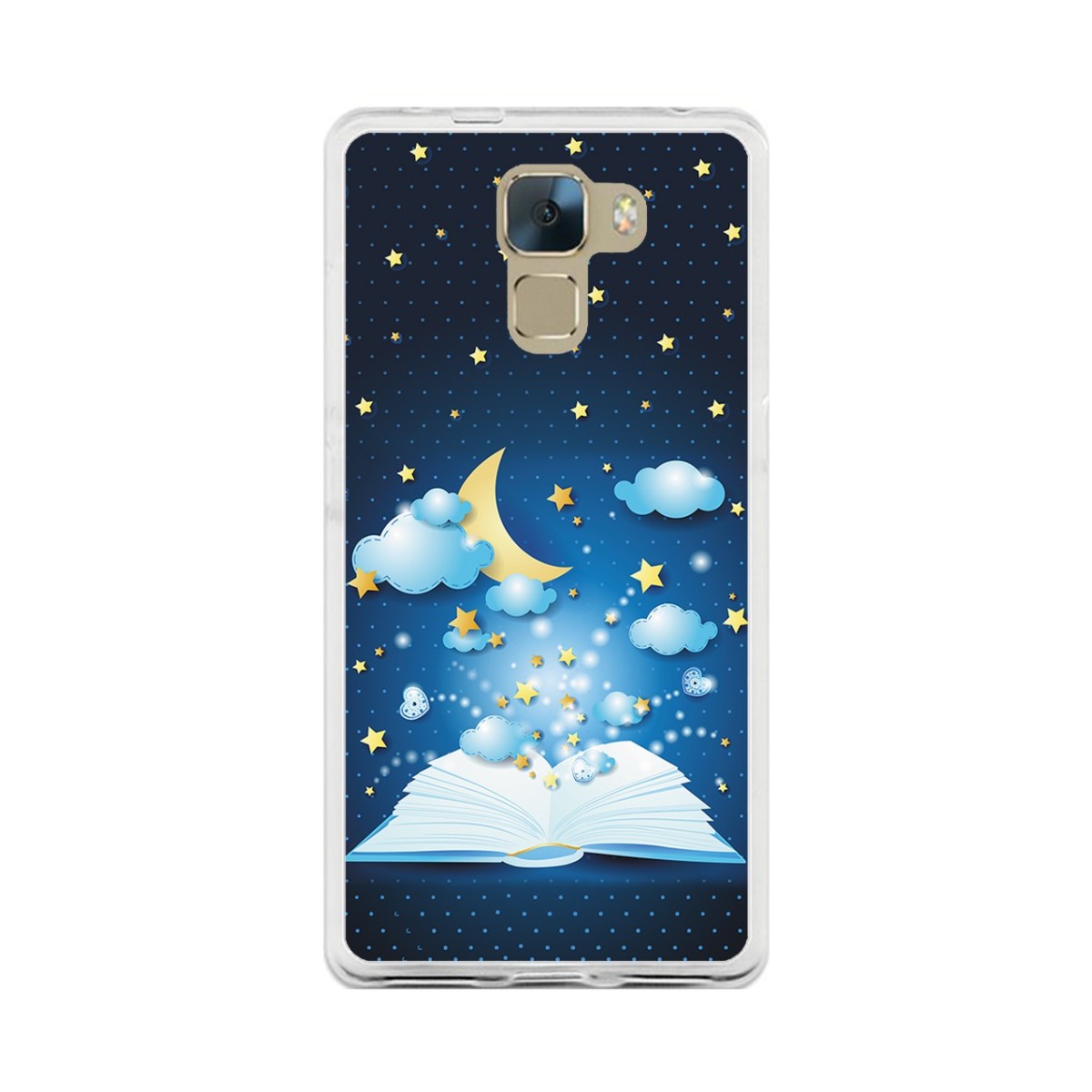 Funda Gel Tpu para Huawei Honor 7 Diseño Libro-Cuentos Dibujos