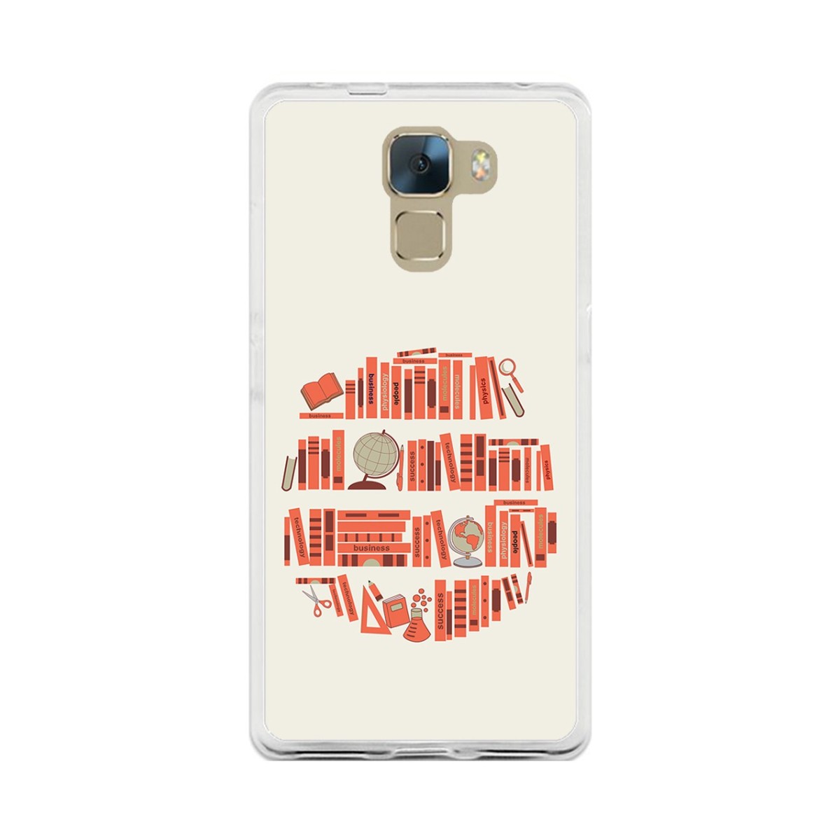 Funda Gel Tpu para Huawei Honor 7 Diseño Mundo-Libro Dibujos