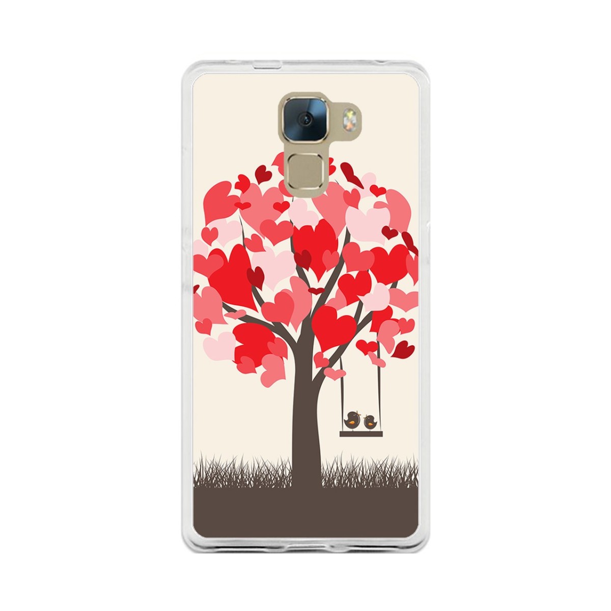 Funda Gel Tpu para Huawei Honor 7 Diseño Pajaritos Dibujos