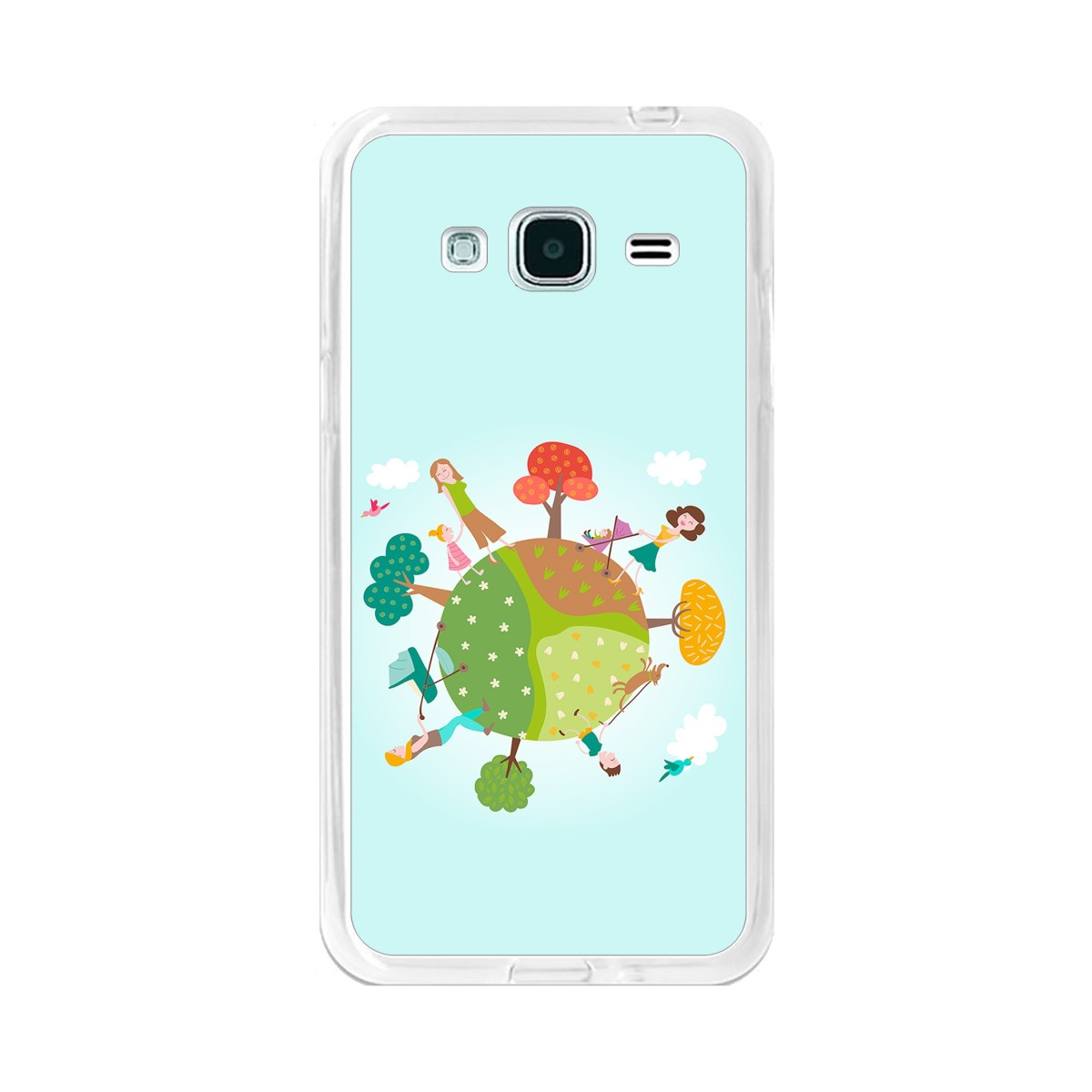 Funda Gel Tpu para Samsung Galaxy J3  (2016) Diseño Familia Dibujos
