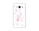 Funda Gel Tpu para Samsung Galaxy J3  (2016) Diseño Flores-Minimal Dibujos