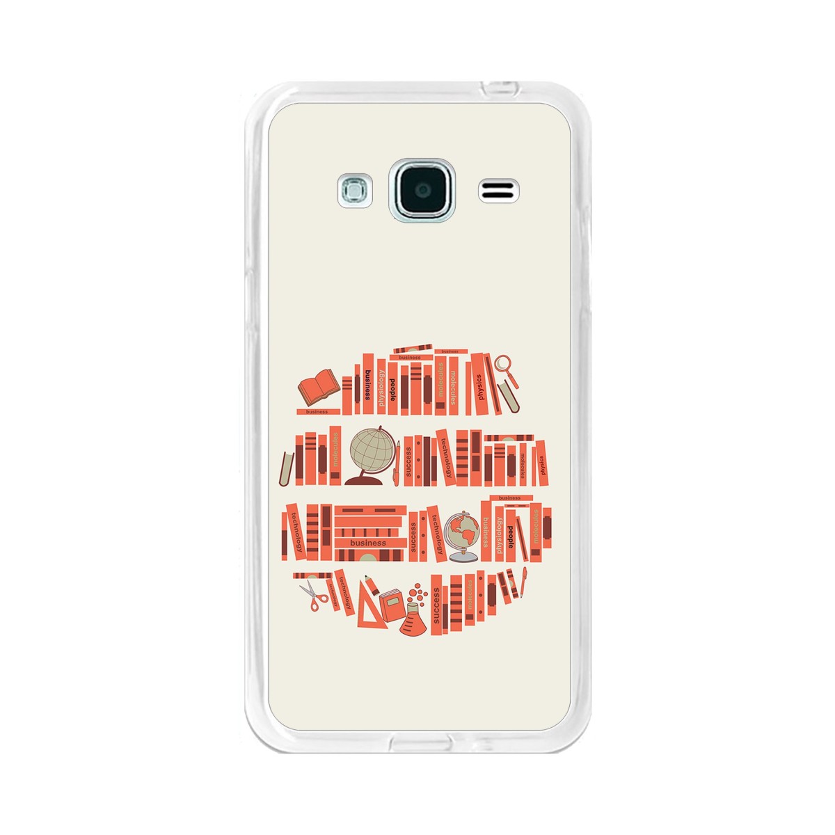 Funda Gel Tpu para Samsung Galaxy J3  (2016) Diseño Mundo-Libro Dibujos
