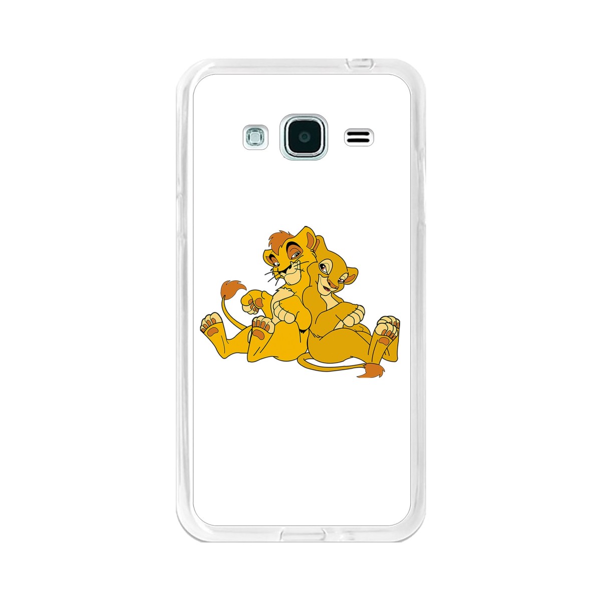 Funda Gel Tpu para Samsung Galaxy J3  (2016) Diseño Leones Dibujos