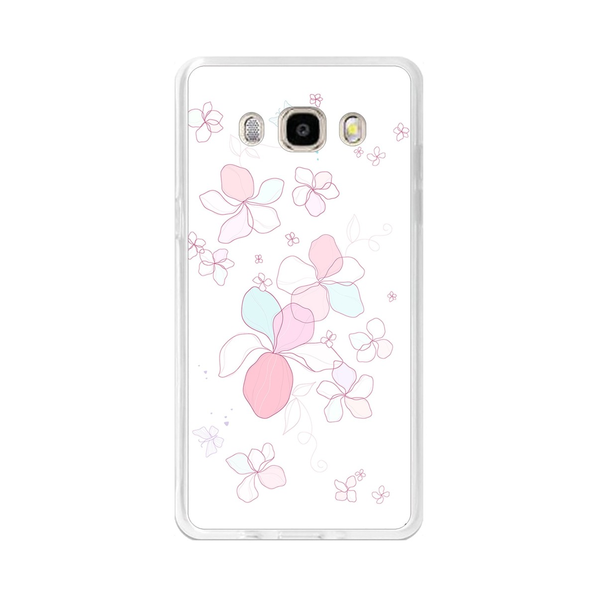 Funda Gel Tpu para Samsung Galaxy J5  (2016) Diseño Flores-Minimal Dibujos