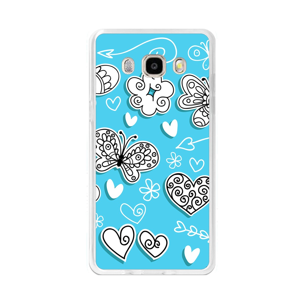 Funda Gel Tpu para Samsung Galaxy J5  (2016) Diseño Mariposas Dibujos