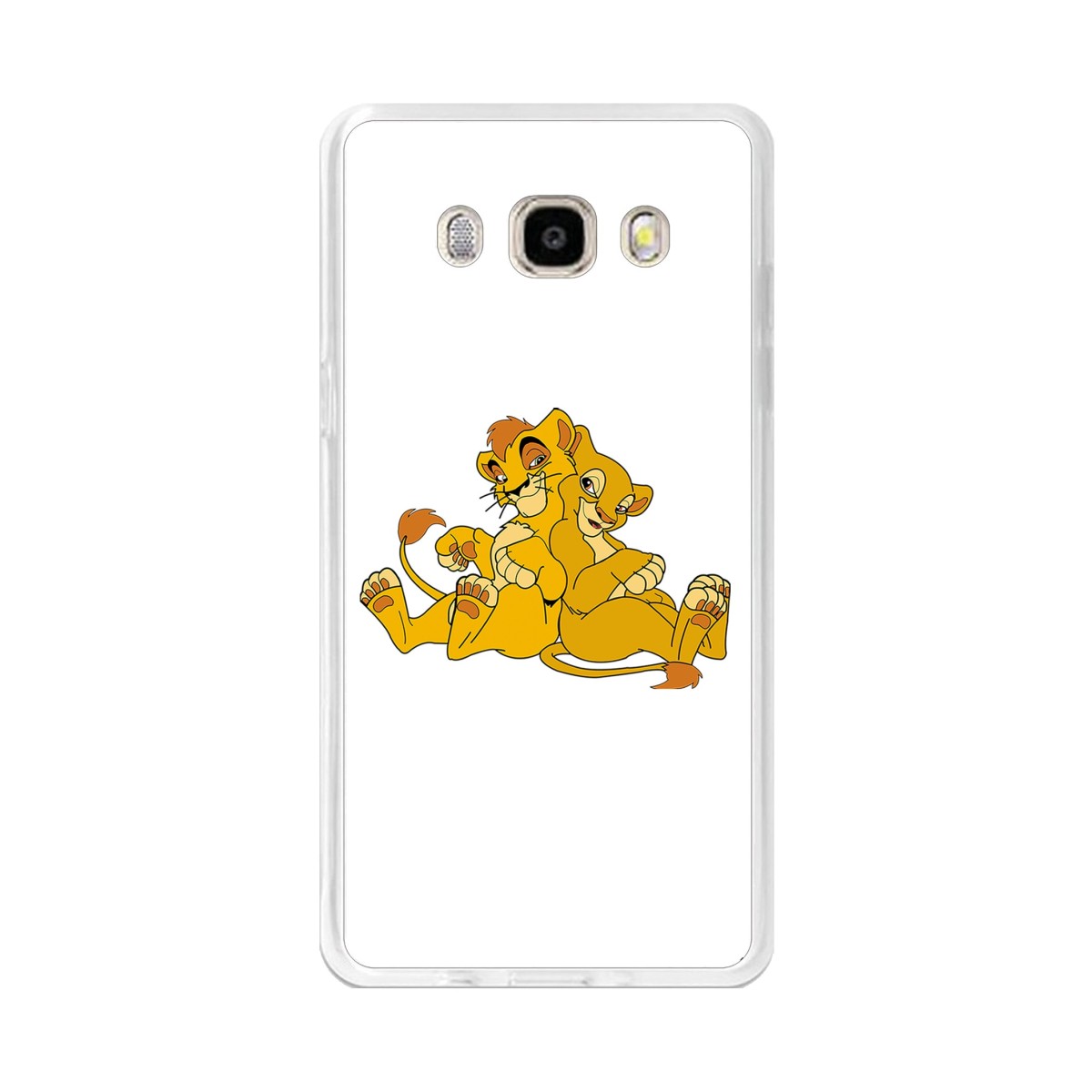 Funda Gel Tpu para Samsung Galaxy J5  (2016) Diseño Leones Dibujos