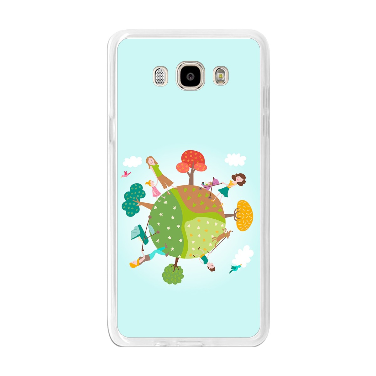 Funda Gel Tpu para Samsung Galaxy J7  (2016) Diseño Familia Dibujos