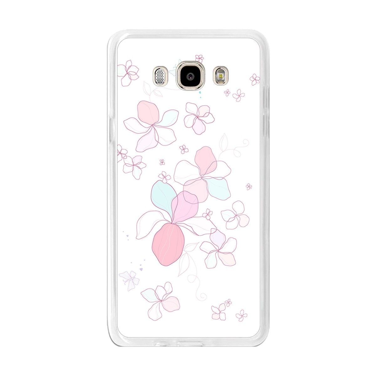 Funda Gel Tpu para Samsung Galaxy J7  (2016) Diseño Flores-Minimal Dibujos