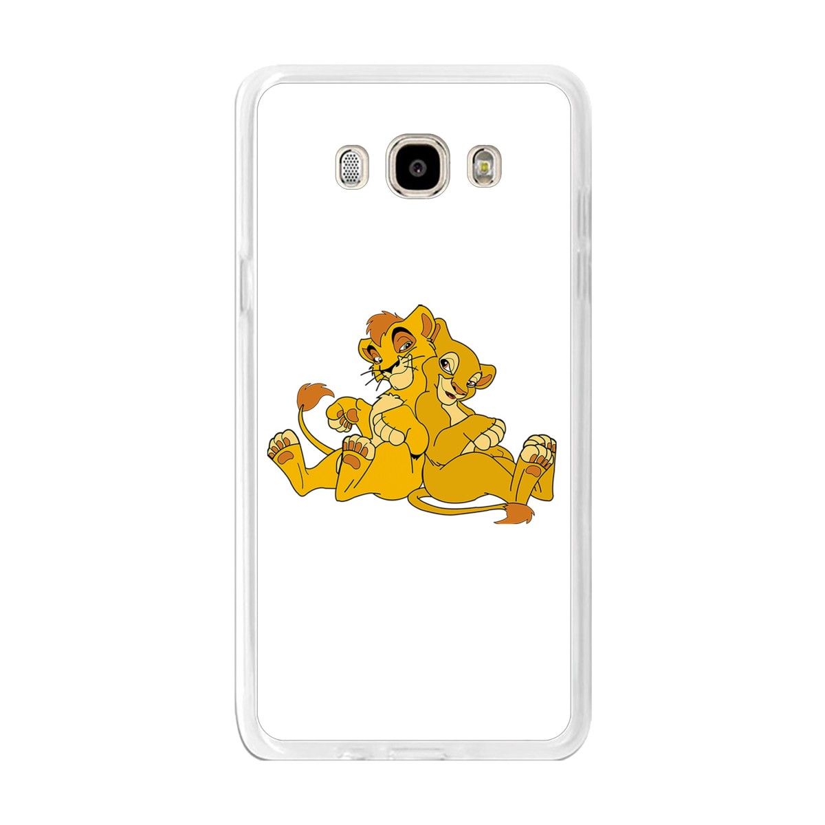 Funda Gel Tpu para Samsung Galaxy J7  (2016) Diseño Leones Dibujos
