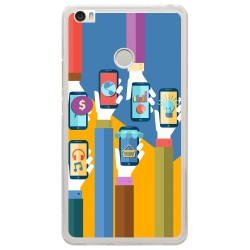 Funda Gel Tpu para Xiaomi Mi Max Diseño Apps Dibujos