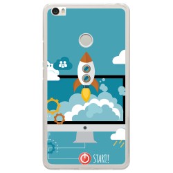 Funda Gel Tpu para Xiaomi Mi Max Diseño Cohete Dibujos