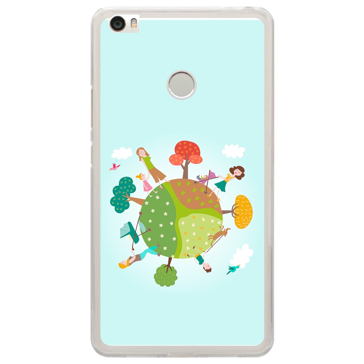 Funda Gel Tpu para Xiaomi Mi Max Diseño Familia Dibujos