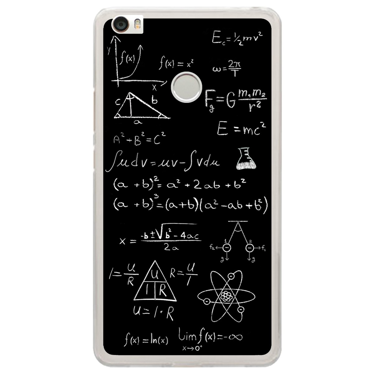 Funda Gel Tpu para Xiaomi Mi Max Diseño Formulas Dibujos