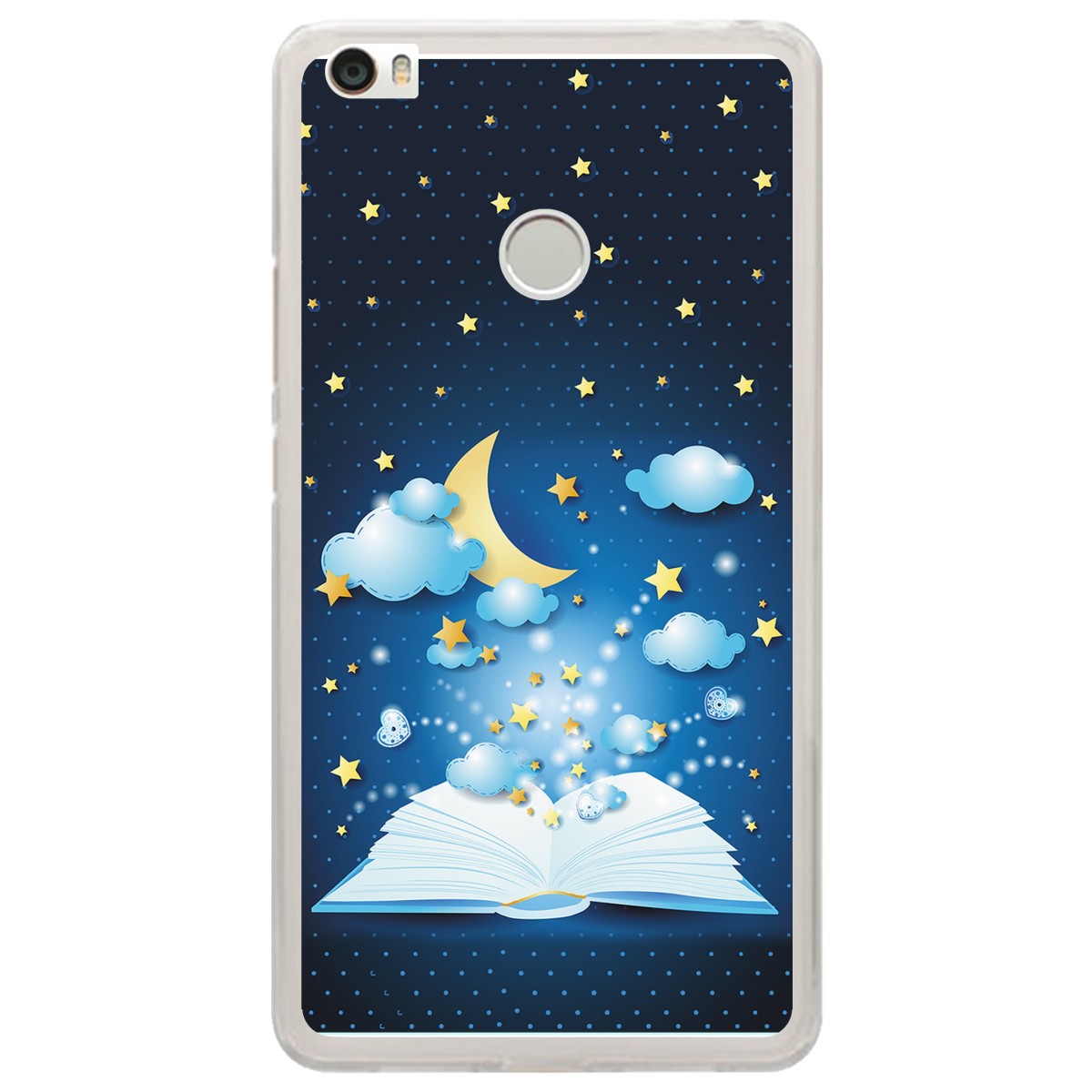 Funda Gel Tpu para Xiaomi Mi Max Diseño Libro-Cuentos Dibujos