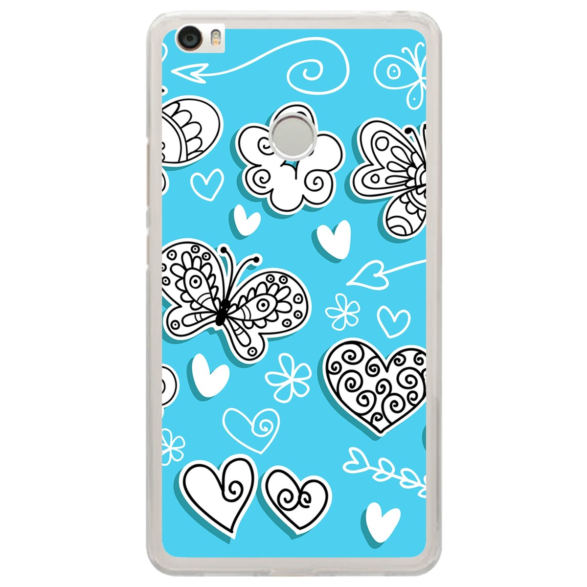 Funda Gel Tpu para Xiaomi Mi Max Diseño Mariposas Dibujos