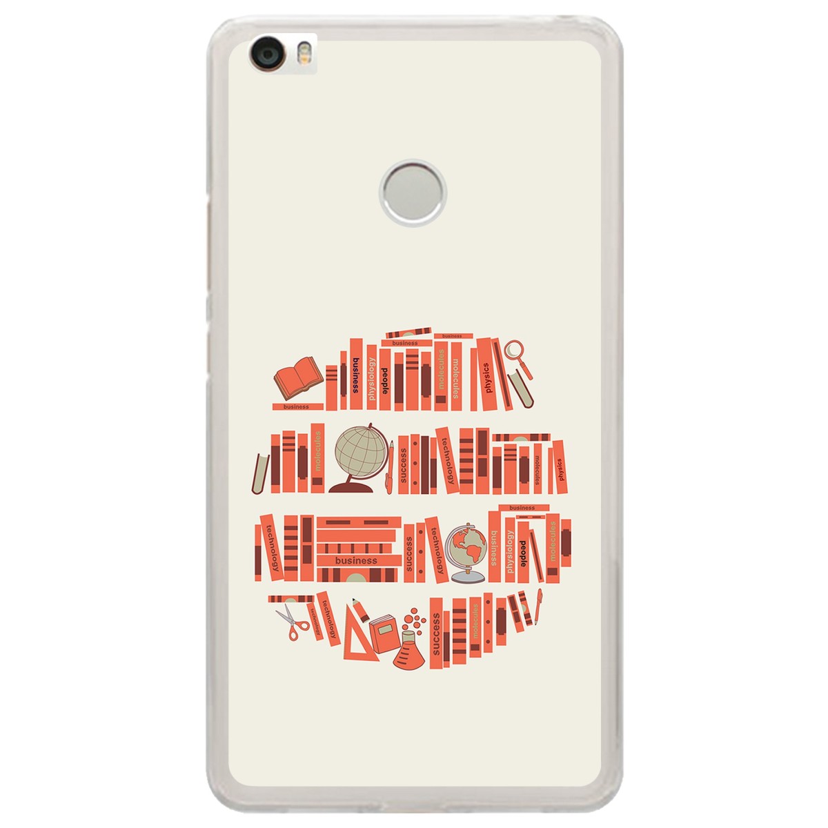 Funda Gel Tpu para Xiaomi Mi Max Diseño Mundo-Libro Dibujos