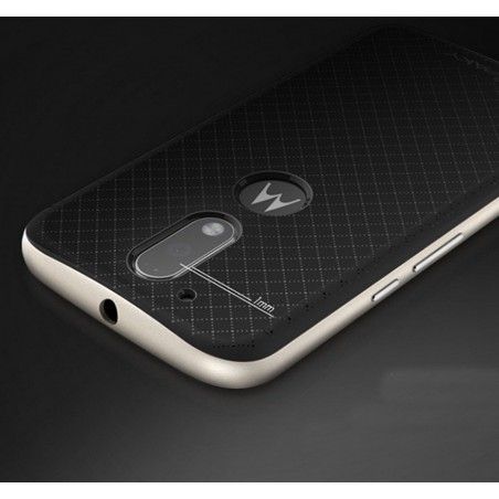 Funda Tipo Neo Hybrid (Pc+Tpu) Negra / Plata para Motorola Moto G4 / G4 Plus