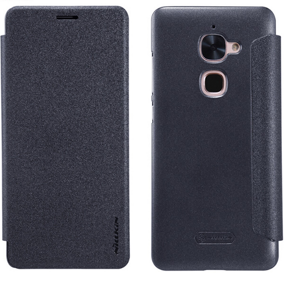 Funda Flip Nillkin Modelo Sparkle para Letv Le2 / Le2 Pro  Color Negra