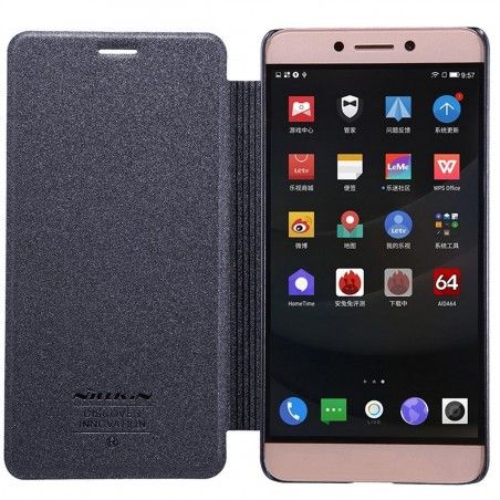 Funda Flip Nillkin Modelo Sparkle para Letv Le2 / Le2 Pro  Color Negra