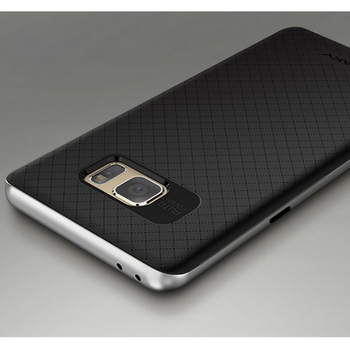 Funda Tipo Neo Hybrid (Pc+Tpu) Negra / Plata para Samsung Galaxy Note 7